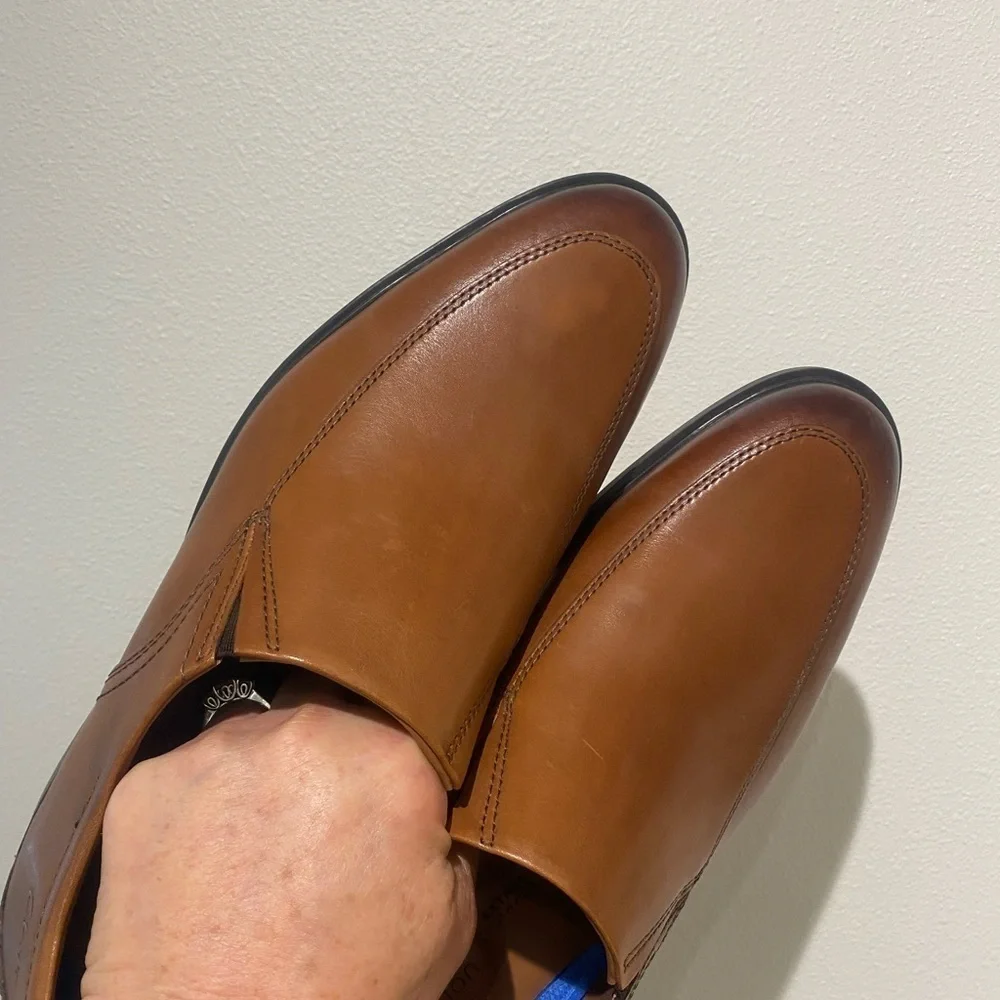 Clarks Men’s Whiddon Step Brown Leather Loafers Slip-On comfort New 10